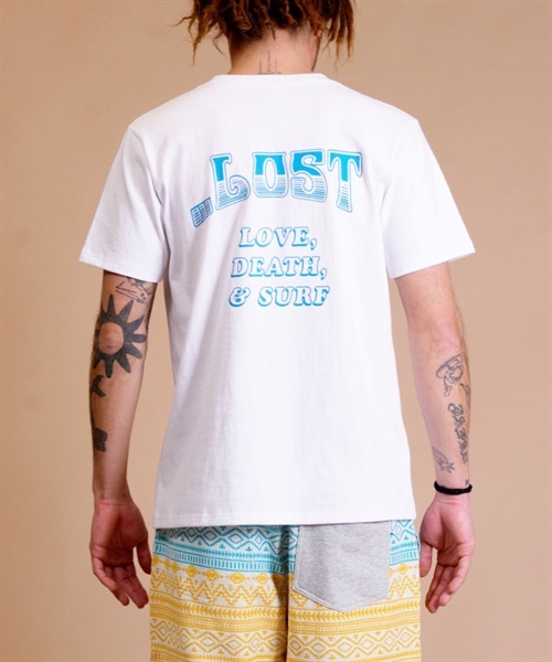 LOST ロスト L23SS-D メンズ 半袖 Tシャツ バックプリント KK1 D25(BL-M)