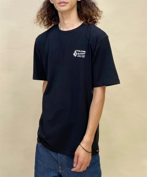 【ムラサキスポーツ別注】VOLCOM/ボルコム クルーネックTシャツ/半袖Tee バックプリント コットンTシャツ AF302302(WT-M)