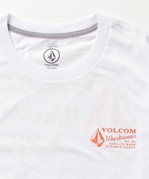 【ムラサキスポーツ別注】VOLCOM/ボルコム クルーネックTシャツ/半袖Tee バックプリント コットンTシャツ AF302302(WT-M)