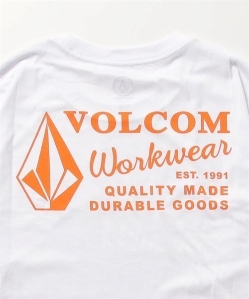 【ムラサキスポーツ別注】VOLCOM/ボルコム クルーネックTシャツ/半袖Tee バックプリント コットンTシャツ AF302302(WT-M)