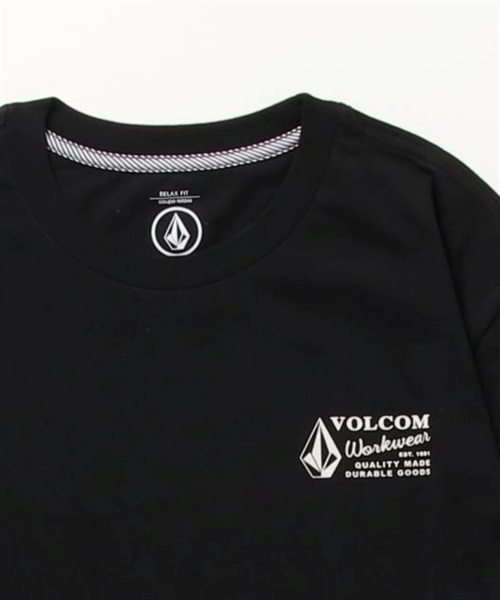 【ムラサキスポーツ別注】VOLCOM/ボルコム クルーネックTシャツ/半袖Tee バックプリント コットンTシャツ AF302302(WT-M)