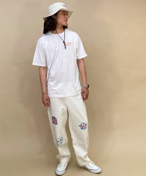 【ムラサキスポーツ別注】VOLCOM/ボルコム クルーネックTシャツ/半袖Tee バックプリント コットンTシャツ AF302302(WT-M)