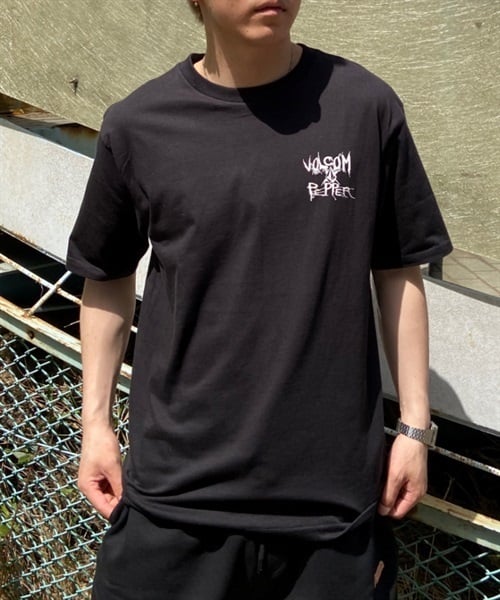 VOLCOM ボルコム AF522300 メンズ 半袖 Tシャツ Pepper コラボレーション KK2 D27(WT-M)