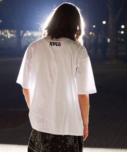 RVCA ルーカ × DMOTE コラボレーション BD041-P46 メンズ 半袖 Tシャツ ムラサキスポーツ限定 KK1(WHT-M)