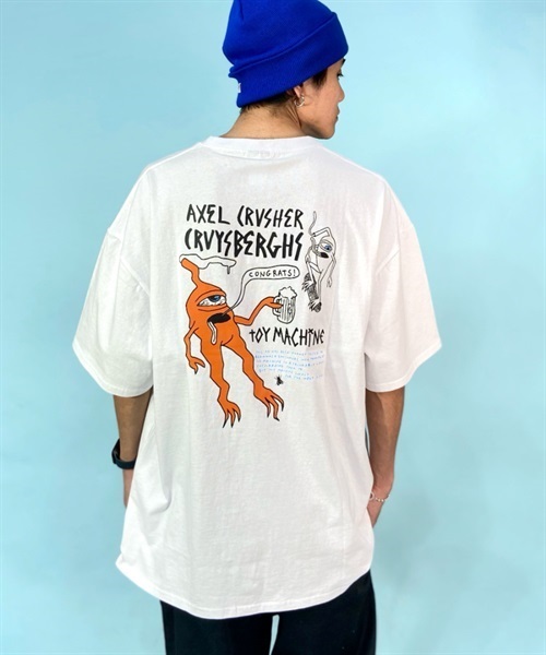 TOY MACHINE トイマシーン MTMSDST4 メンズ 半袖 Tシャツ ムラサキスポーツ限定 KK1 C1(WHITE-M)