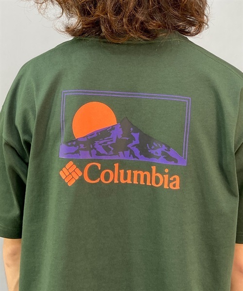 【マトメガイ対象】Columbia コロンビア SUNRISE EDGE GRAPHIC SS TEE サンライズエッジグラフィックショートスリーブTシャツ PM0749 半袖 Tシャツ(371-M)