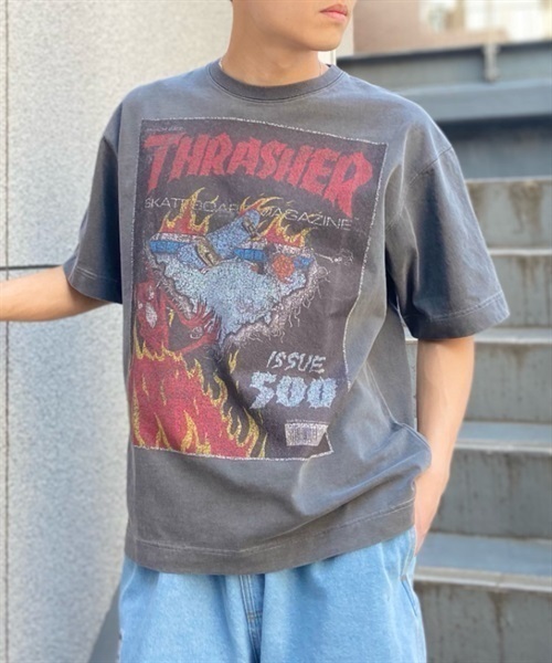 THRASHER スラッシャー MAGAZINE THMM-004 メンズ 半袖 Tシャツ カットソー ムラサキスポーツ限定 KK1 C20(AUG88-M)