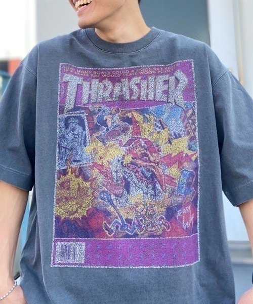 THRASHER スラッシャー MAGAZINE THMM-004 メンズ 半袖 Tシャツ カットソー ムラサキスポーツ限定 KK1 C20(MAR22-M)