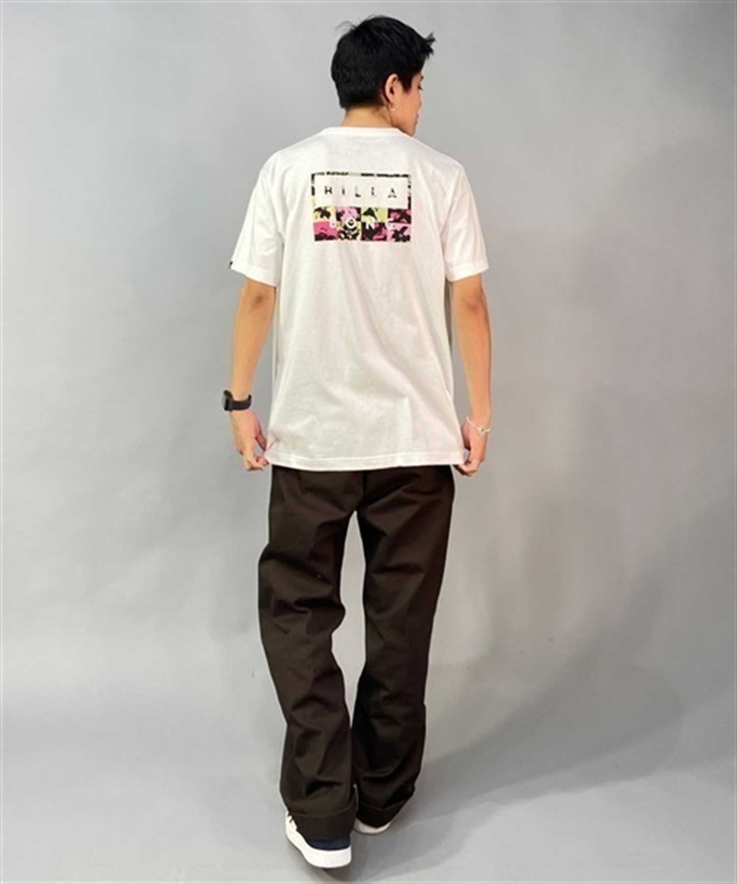 BILLABONG ビラボン DECAL CUT BD011-203 メンズ 半袖 Tシャツ バックプリント KX1 B25(WHM-S)