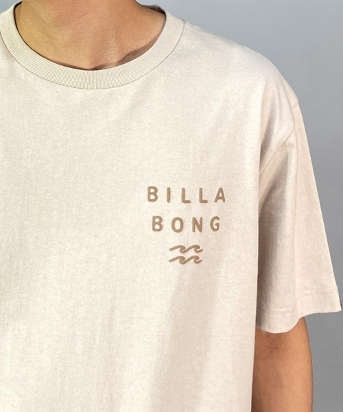 BILLABONG/ビラボン CLEAN LOGO/ブランドロゴ バックプリントTシャツ/半袖Tシャツ BD011-204(BEG-S)