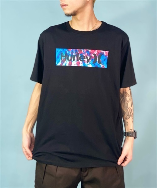 Hurley ハーレー TIE-DYE BOX TEE タイダイ ボックス ティー MSS2310002 メンズ 半袖 Tシャツ KX1 C18(BLK-M)