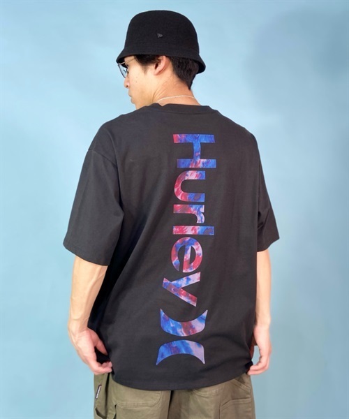 Hurley ハーレー OVERSIZE BACK TIE-DYE LOGO TEE MSS2310021 メンズ 半袖 Tシャツ バックプリント KX1 C20(WHT-S)