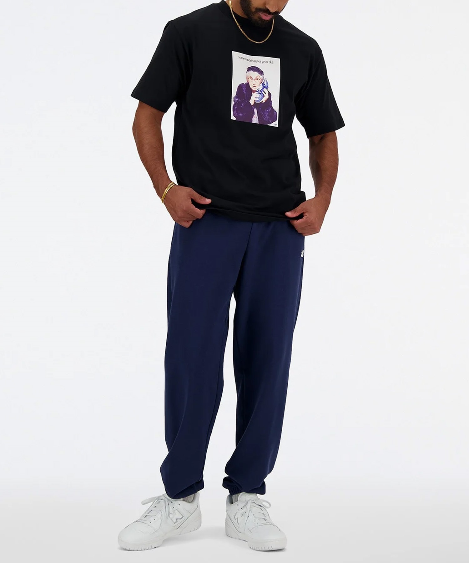 new balance ニューバランス Athletics Models Never Age メンズ 半袖 Tシャツ リラックスフィット MT41548(WT-M)