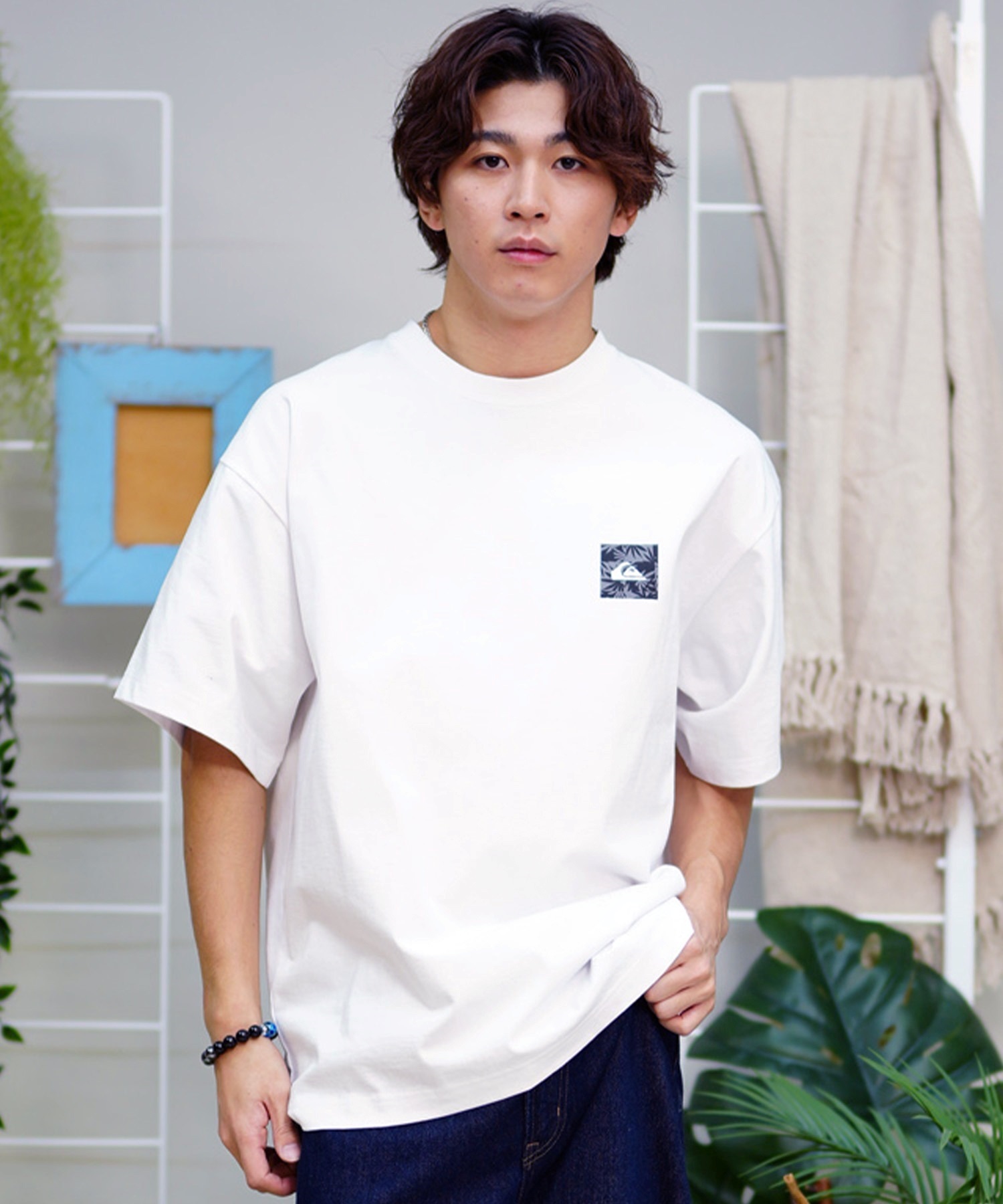 QUIKSILVER クイックシルバー QST241624M メンズ Tシャツ 半袖 ルーズフィット ムラサキスポーツ限定(WHT2-M)