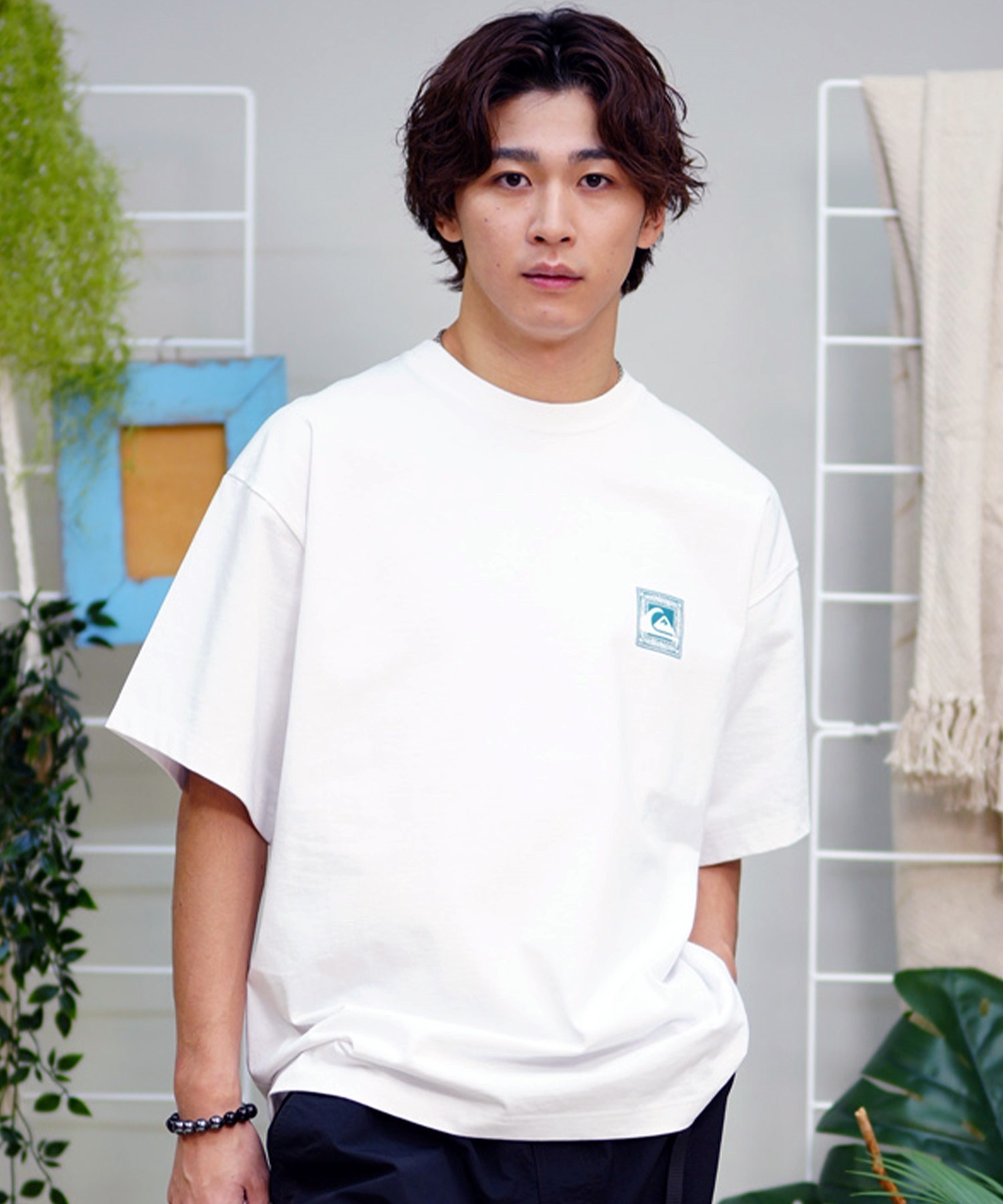 QUIKSILVER クイックシルバー QST241624M メンズ Tシャツ 半袖 ルーズフィット ムラサキスポーツ限定(WHT2-M)