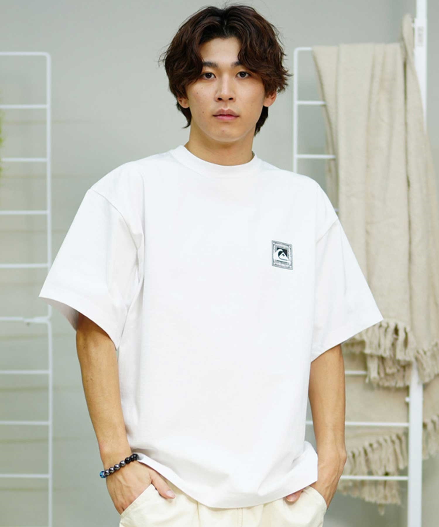 QUIKSILVER クイックシルバー QST241624M メンズ Tシャツ 半袖 ルーズフィット ムラサキスポーツ限定(WHT2-M)