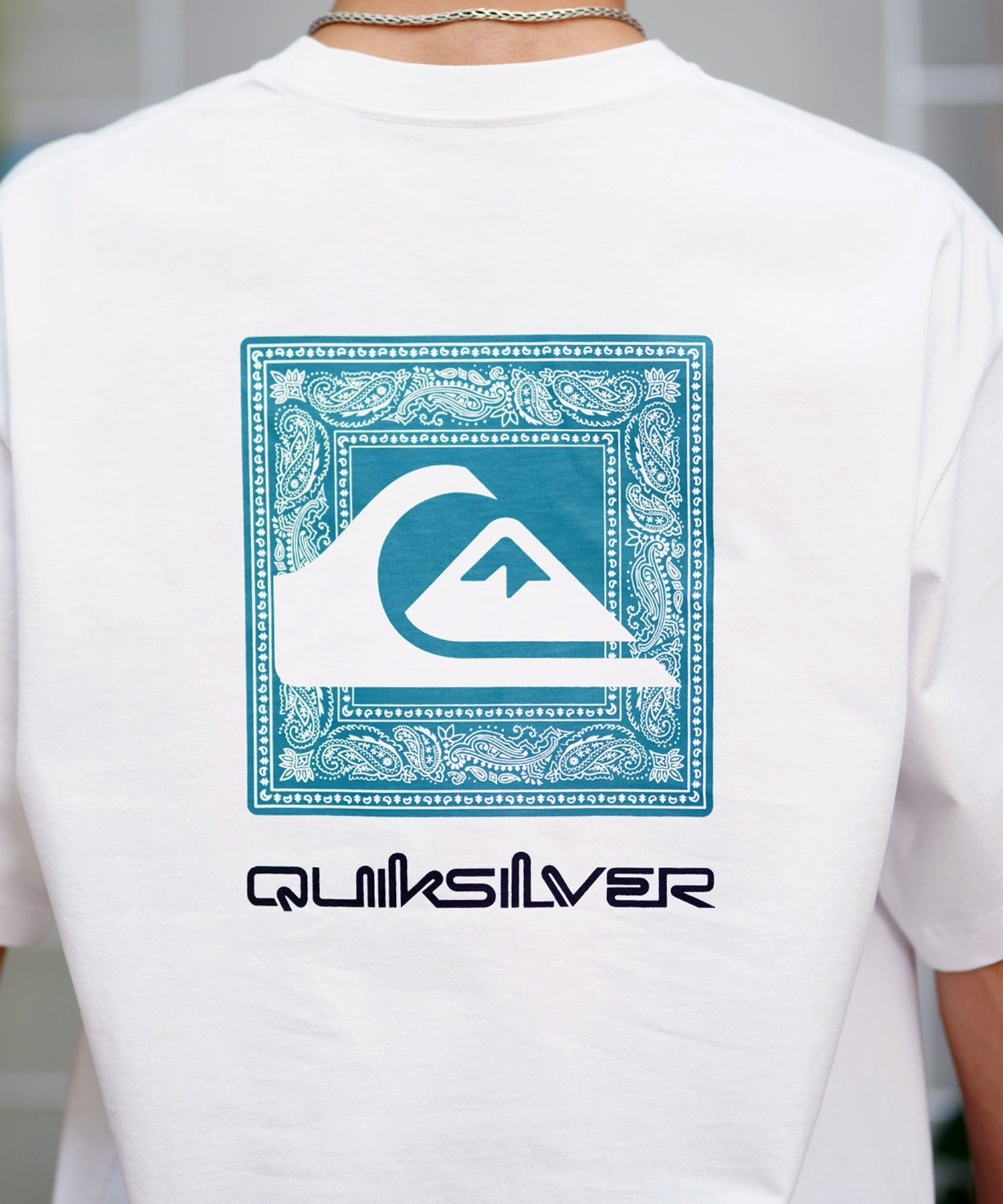 QUIKSILVER クイックシルバー QST241624M メンズ Tシャツ 半袖 ルーズフィット ムラサキスポーツ限定(WHT2-M)