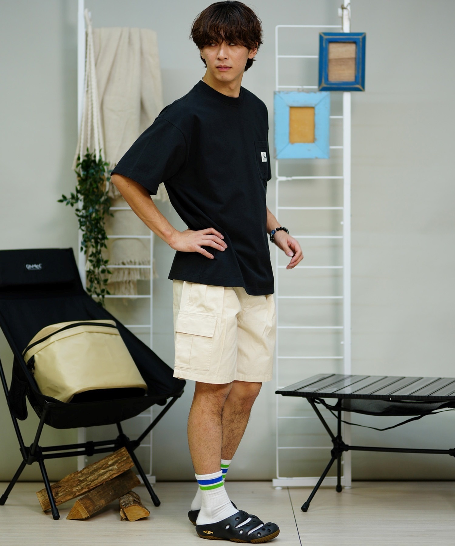 【ムラサキスポーツ限定】 QUIKSILVER クイックシルバー メンズ 半袖 Tシャツ ポケット ポケT ルーズフィット QST241626M(WHT-M)