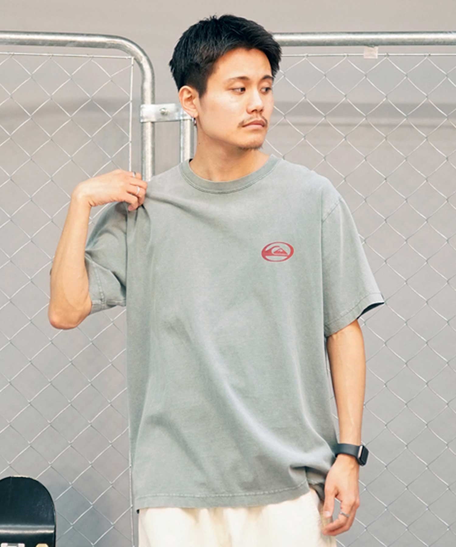 QUIKSILVER クイックシルバー QST241012 メンズ 半袖 Tシャツ ST サターンロゴ ST バックプリント(BLK-M)