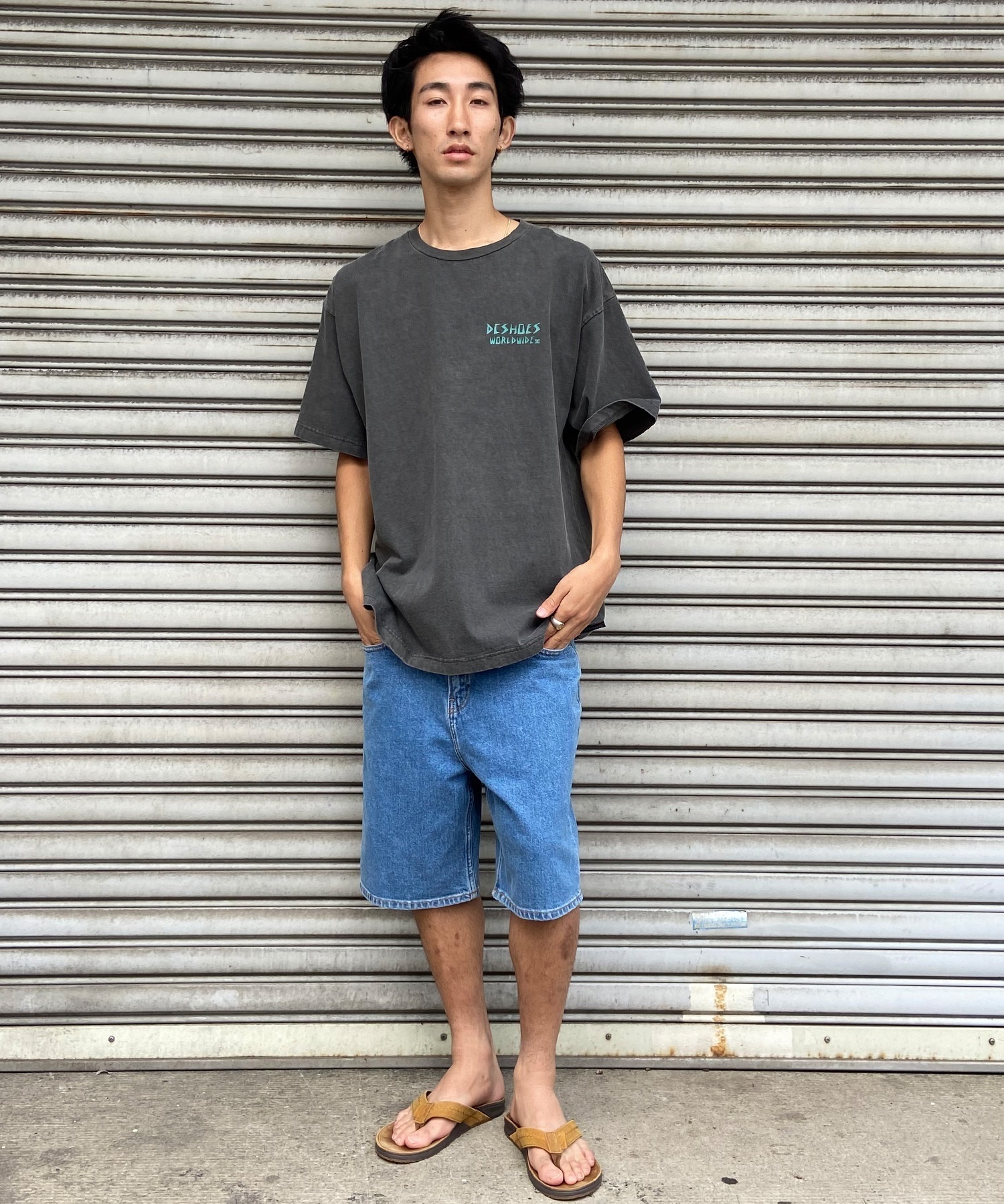 DC ディーシー DST242006 メンズ 半袖 Tシャツ スカル ドロップ