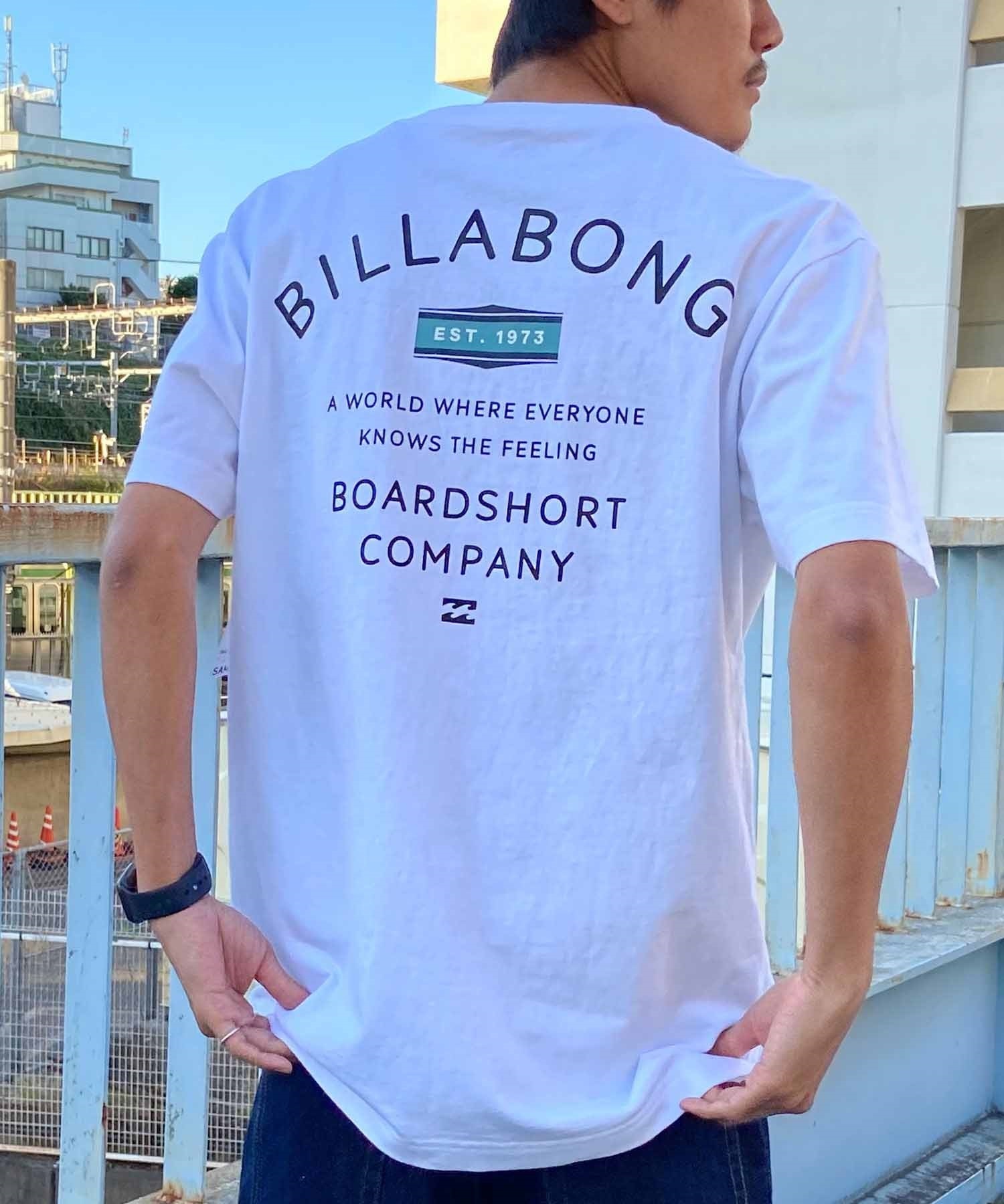 BILLABONG ビラボン PEAK Tシャツ 半袖 メンズ バックプリント クルーネック BE011-205(WHT-S)