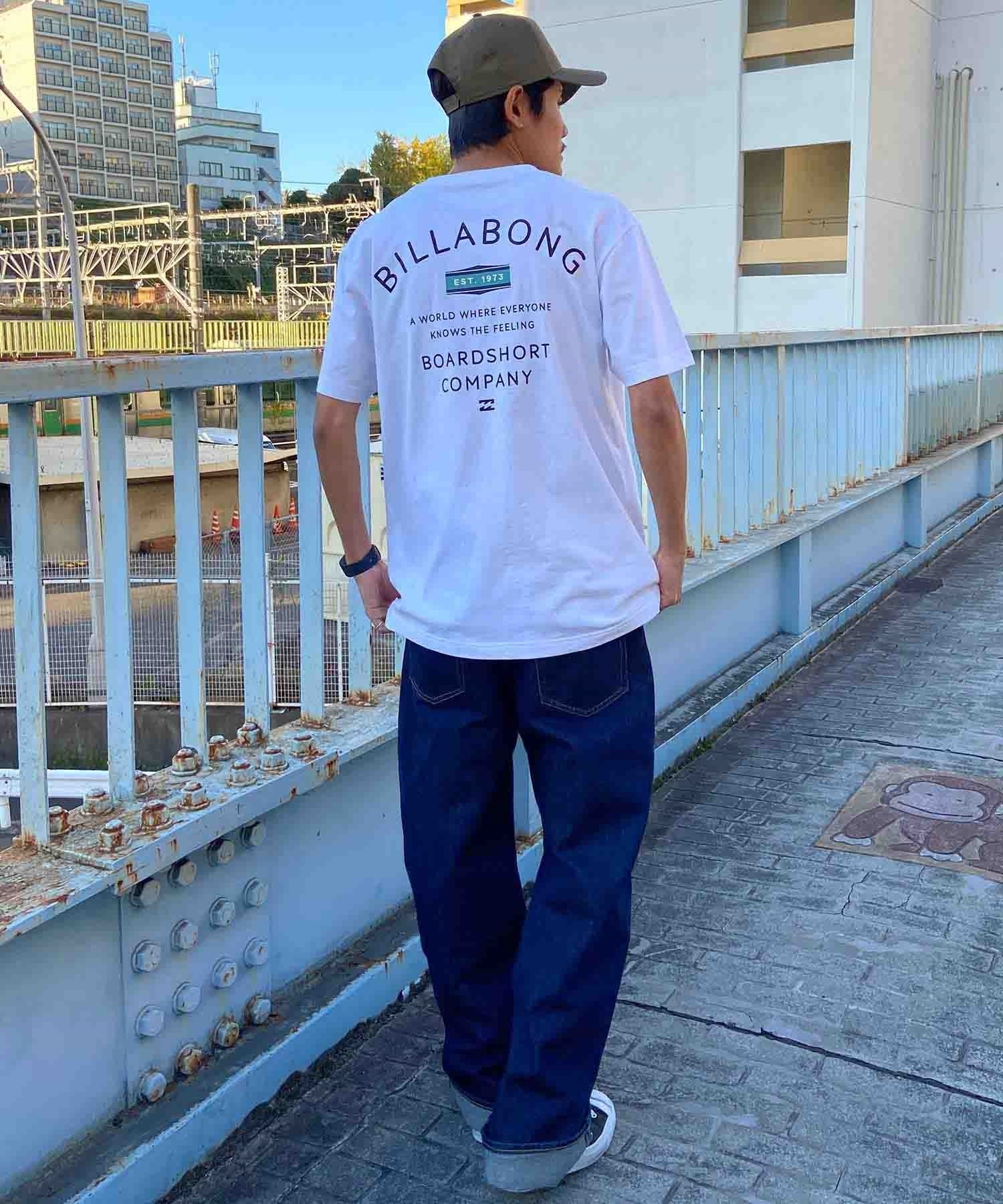 BILLABONG ビラボン PEAK Tシャツ 半袖 メンズ バックプリント クルーネック BE011-205(WHT-S)