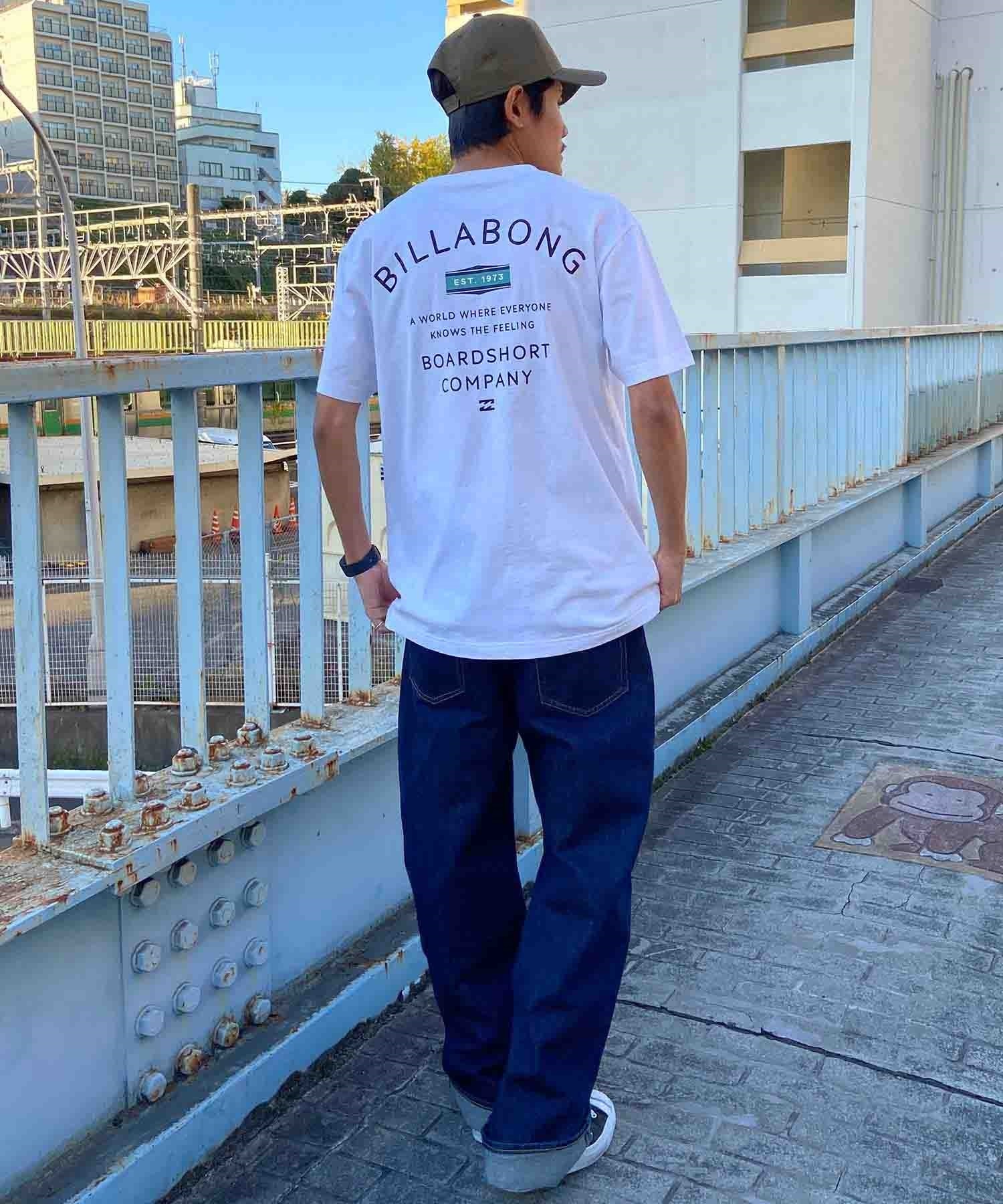 【マトメガイ対象】BILLABONG ビラボン PEAK Tシャツ 半袖 メンズ バックプリント クルーネック BE011-205(WHT-S)