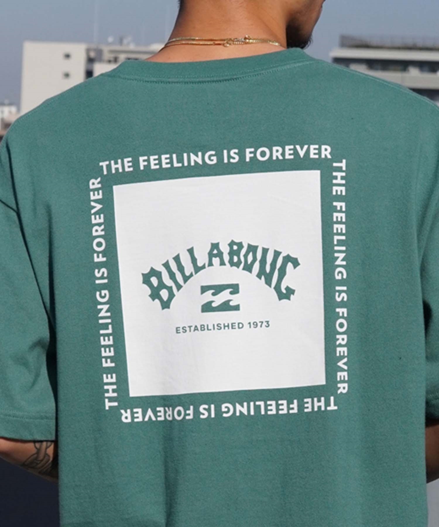 BILLABONG ビラボン ARCH SQUARE Tシャツ 半袖 メンズ バックプリント BE011-209(BLA-M)