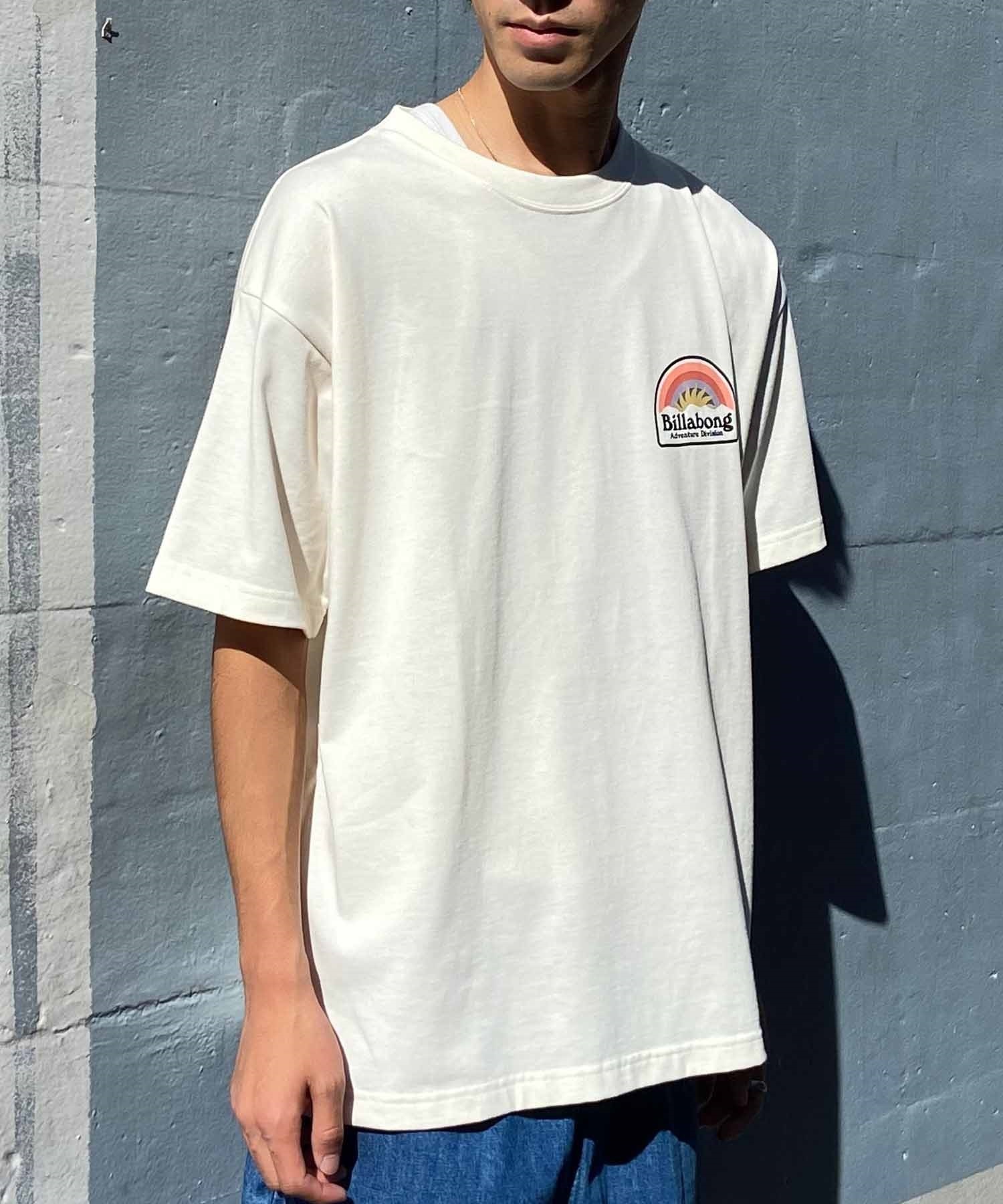 【マトメガイ対象】BILLABONG ビラボン SUN UP メンズ Tシャツ 半袖 バックプリント 速乾 UVケア BE011-219(WHT-M)