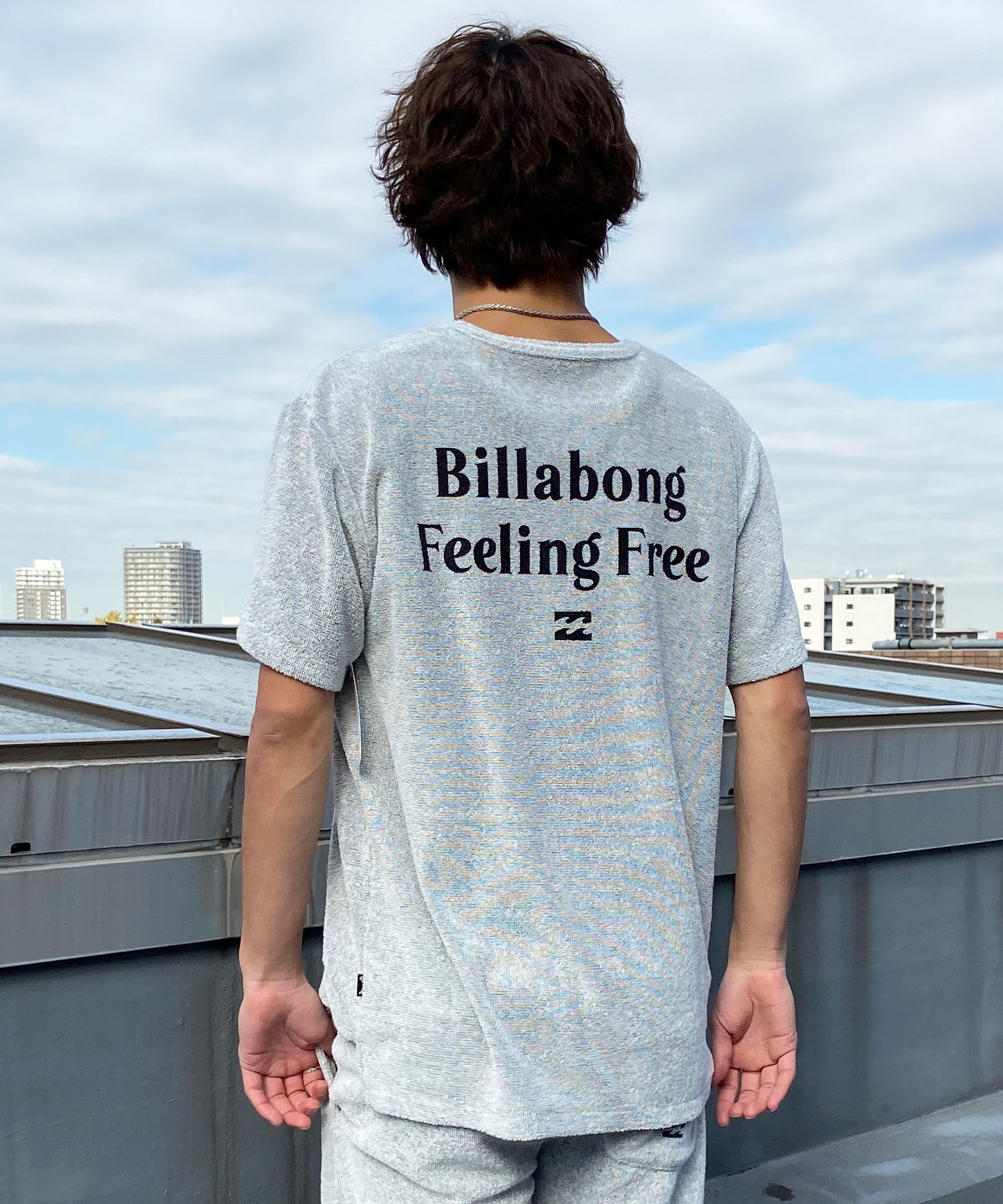 BILLABONG ビラボン メンズ 半袖 Tシャツ パイル生地 セットアップ対応 BE011-303(GRB-M)