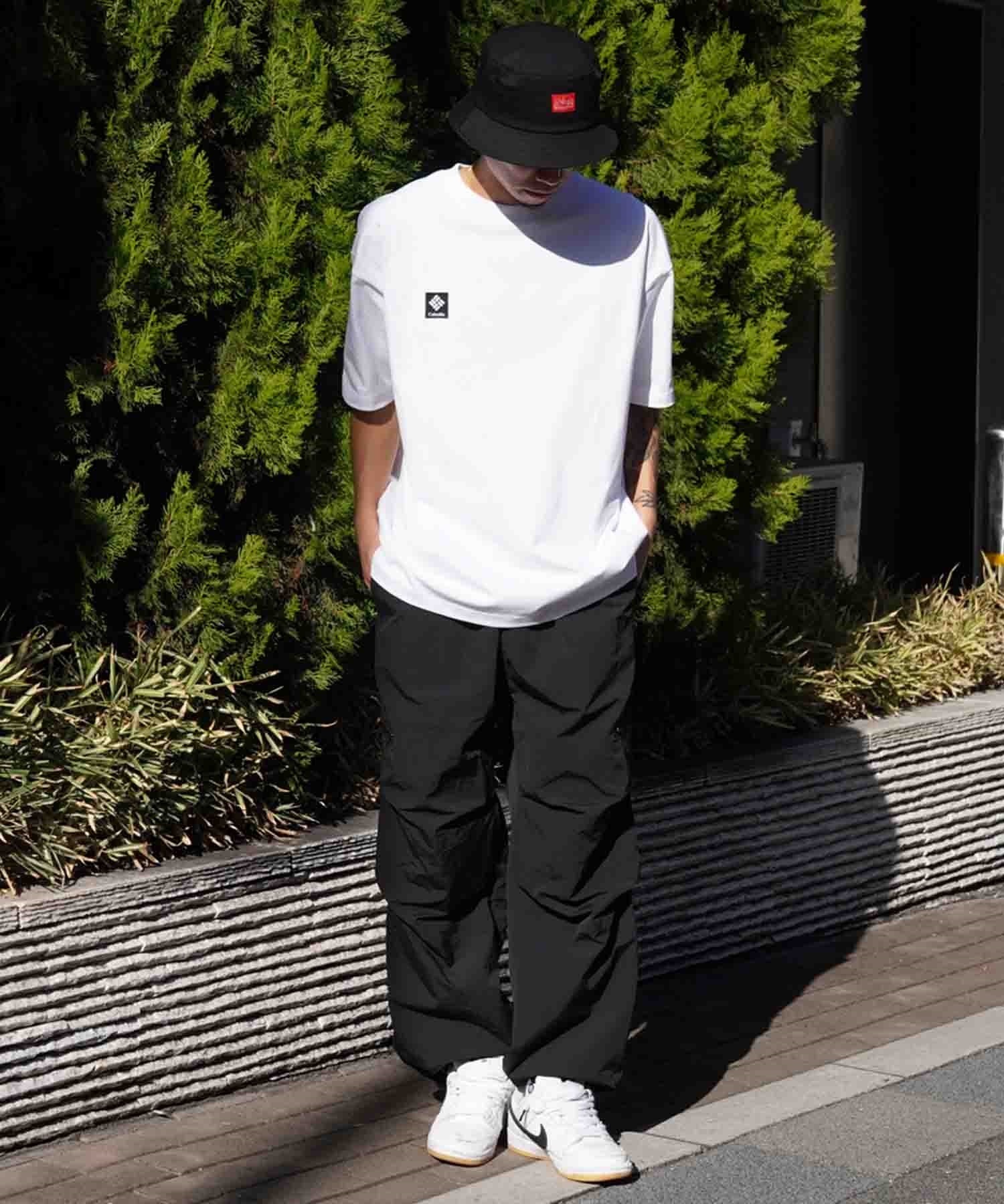 【ムラサキスポーツ限定】columbia コロンビア メンズ オーバーサイズ Tシャツ 半袖 UVケア バックプリント PM0941(101-M)