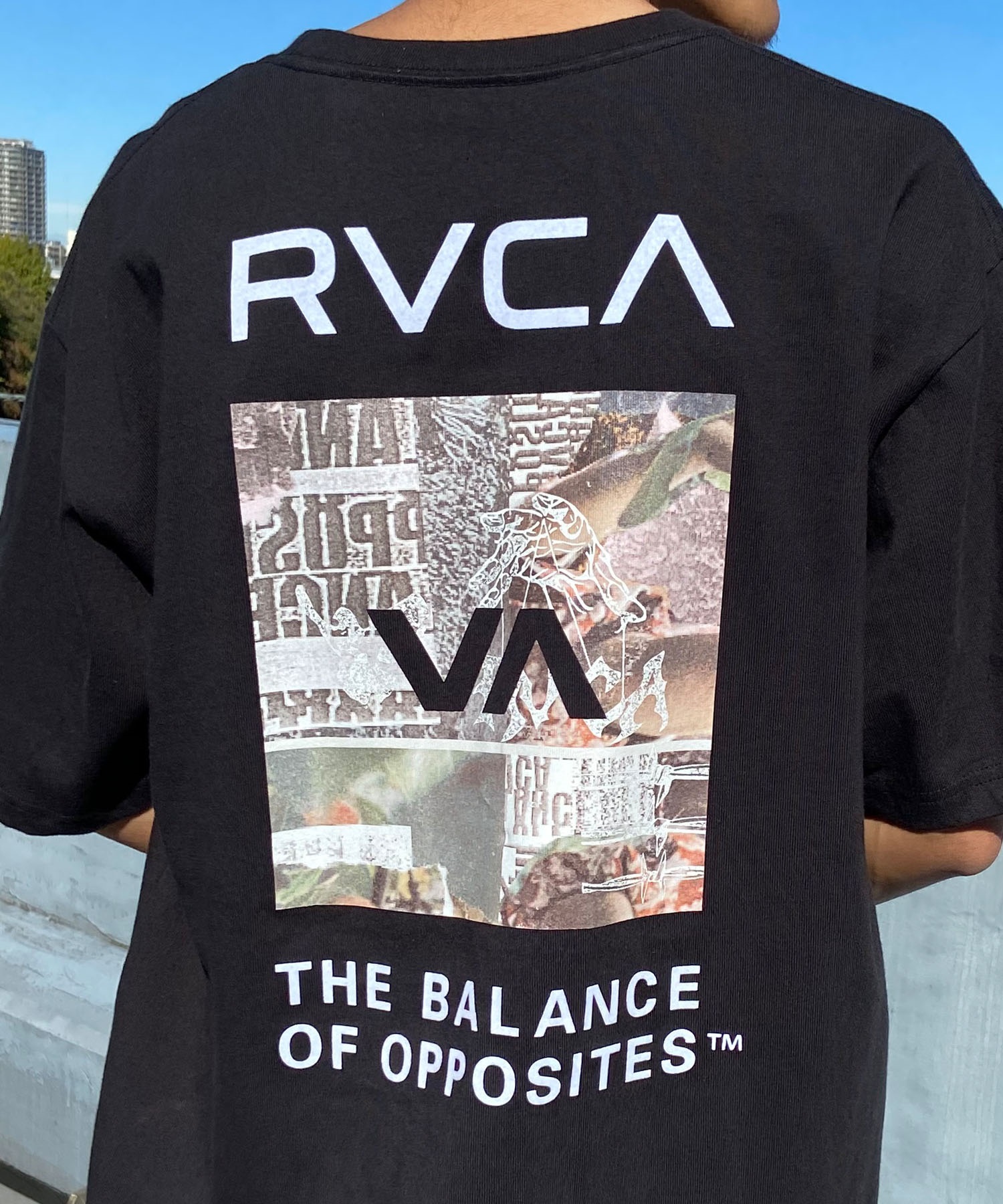 RVCA ルーカ THRASHED BOX RVCA TEE メンズ 半袖 Tシャツ バックプリント スクエアロゴ オーバーサイズ BE041-224(WHT-S)