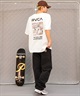 RVCA ルーカ THRASHED BOX RVCA TEE メンズ 半袖 Tシャツ バックプリント スクエアロゴ オーバーサイズ BE041-224(WHT-S)