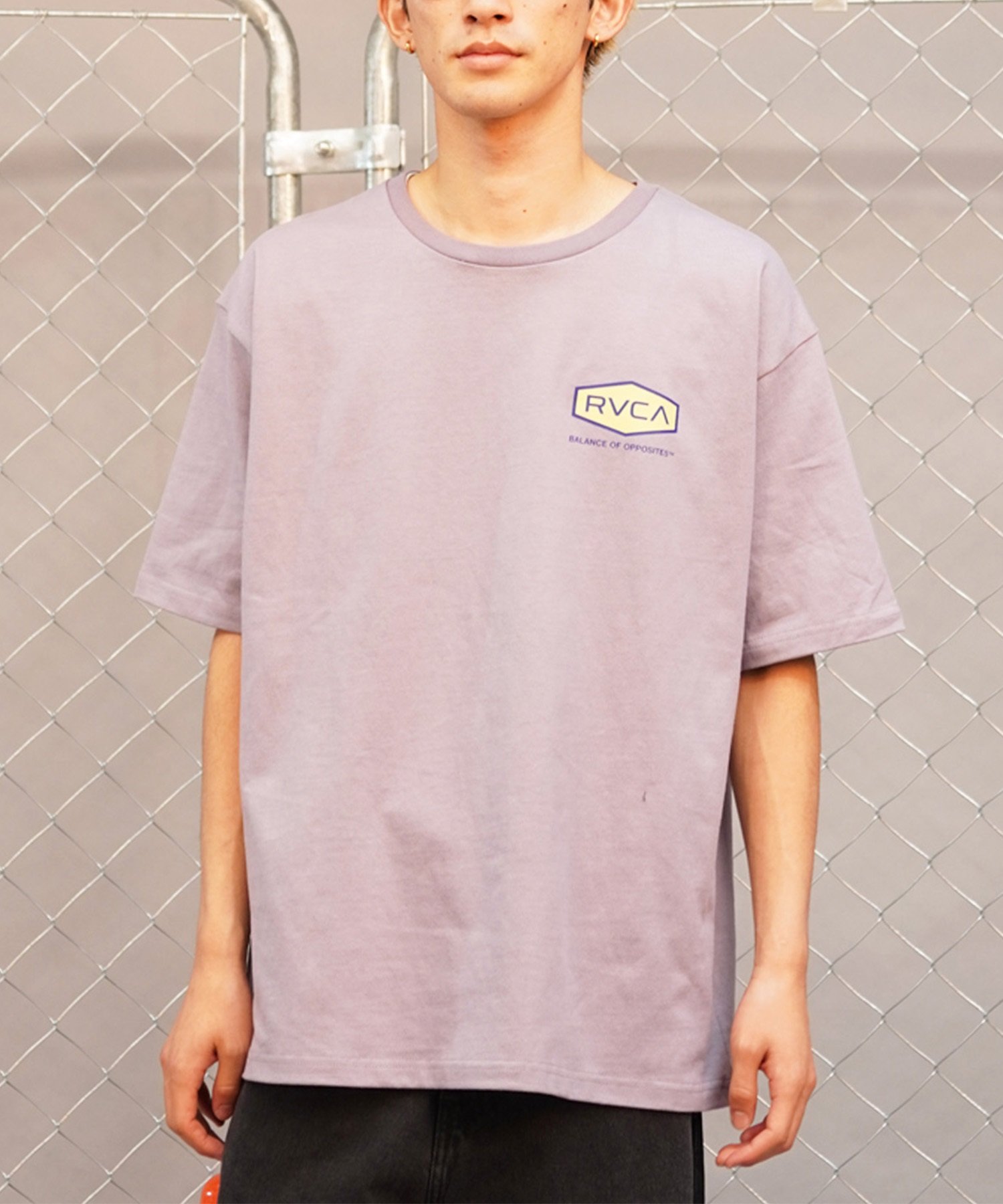 【クーポン対象】RVCA ルーカ HEX BOX TEE メンズ 半袖 Tシャツ バックプリント ロゴ オーバーサイズ BE041-225(SLW0-S)