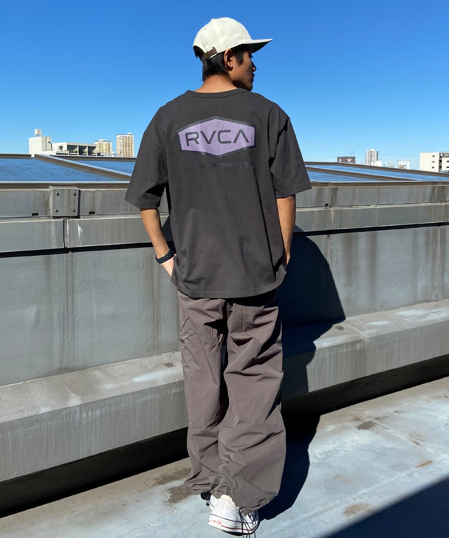 【クーポン対象】RVCA ルーカ HEX BOX TEE メンズ 半袖 Tシャツ バックプリント ロゴ オーバーサイズ BE041-225(PTK-S)