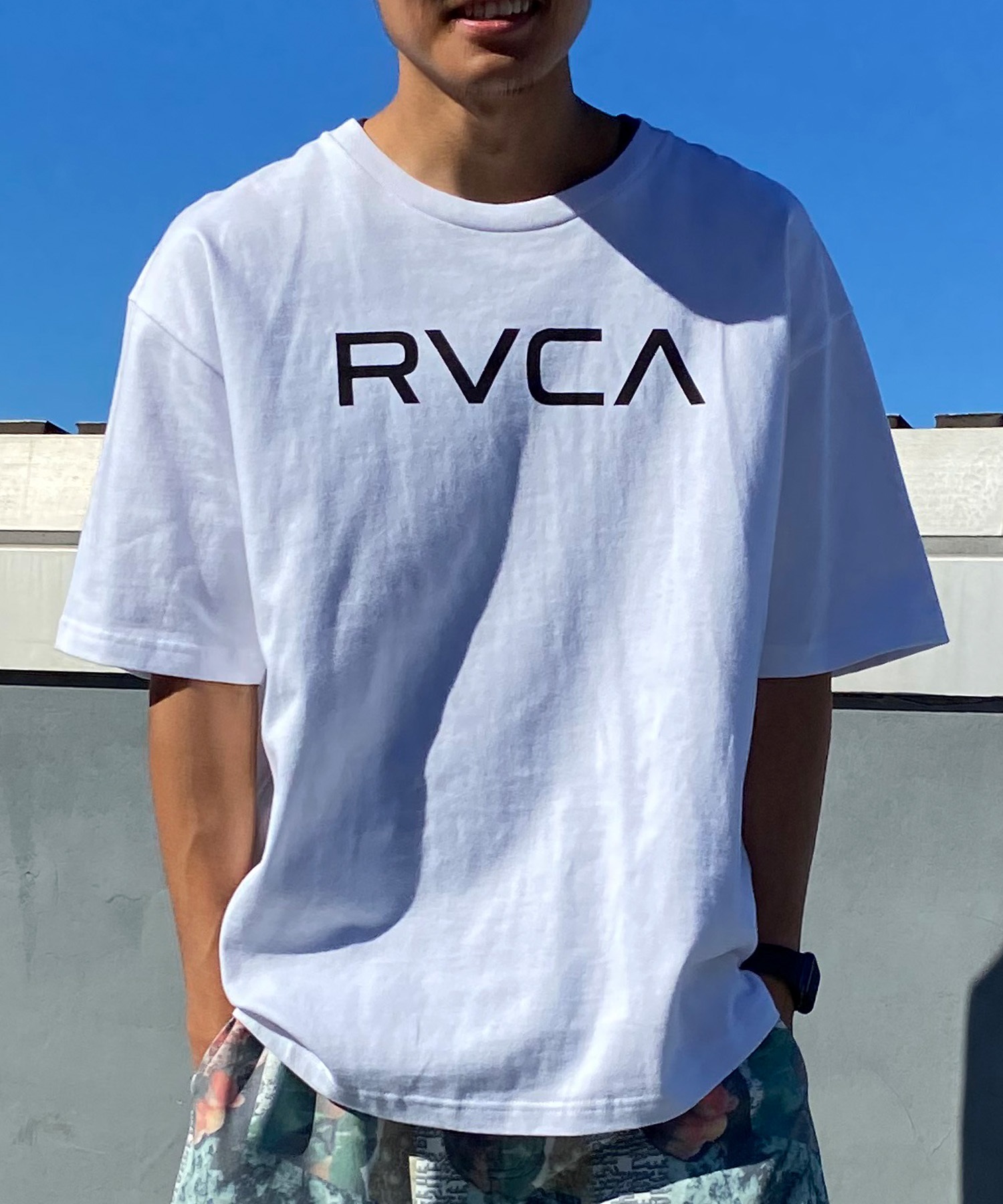 RVCA ルーカ BIG RVCA TEE メンズ 半袖 Tシャツ ロゴ シンプル オーバーサイズ BE041-226(BLK-S)