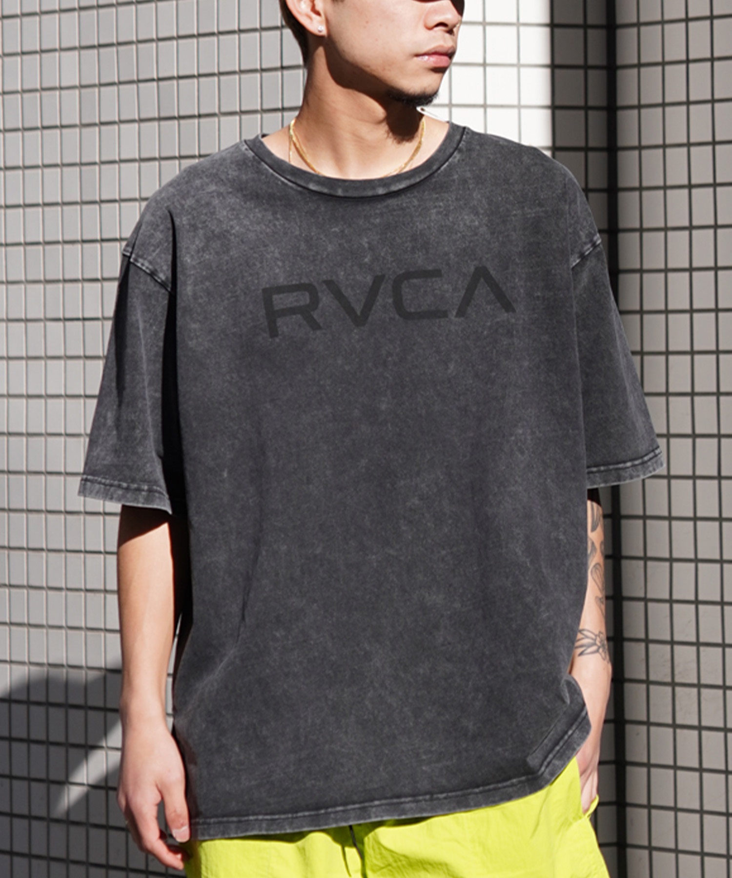 RVCA ルーカ BIG RVCA TEE メンズ 半袖 Tシャツ ロゴ シンプル オーバーサイズ BE041-226(KVCB-S)