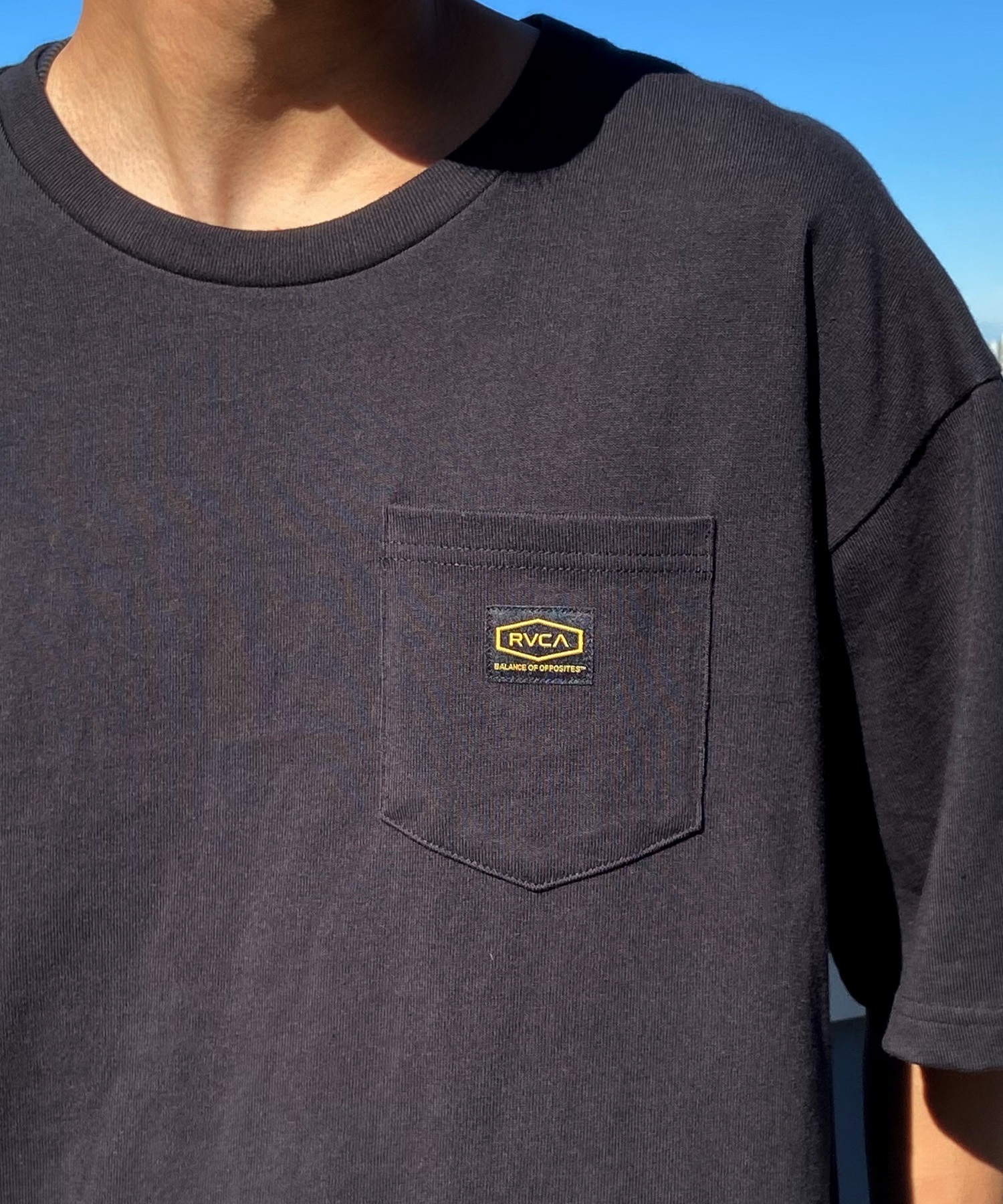RVCA ルーカ メンズ 半袖 Tシャツ ポケT ポケット 無地 ワンポイント