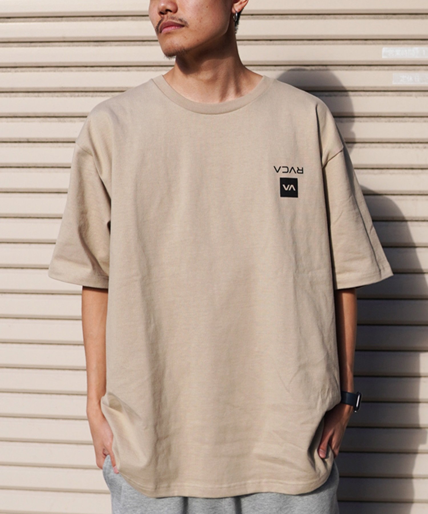 RVCA ルーカ UP STATE TEE メンズ 半袖 Tシャツ オーバーサイズ ボックスロゴ バックプリントT BE041-234(WHT-S)