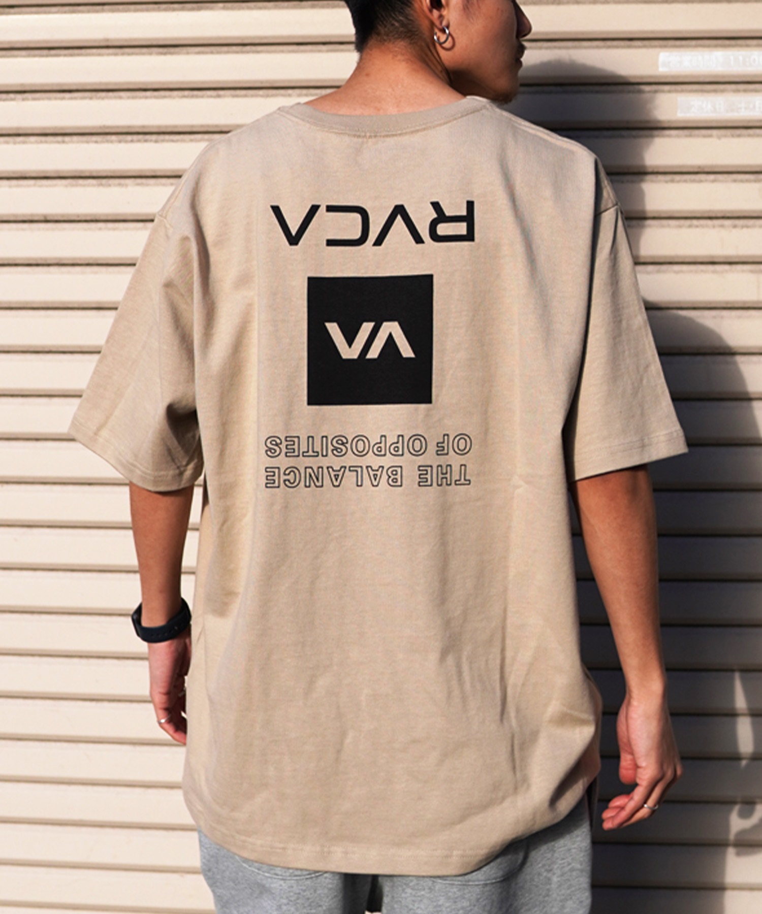 【クーポン対象】RVCA ルーカ UP STATE TEE メンズ 半袖 Tシャツ オーバーサイズ ボックスロゴ バックプリントT BE041-234(SLW0-S)