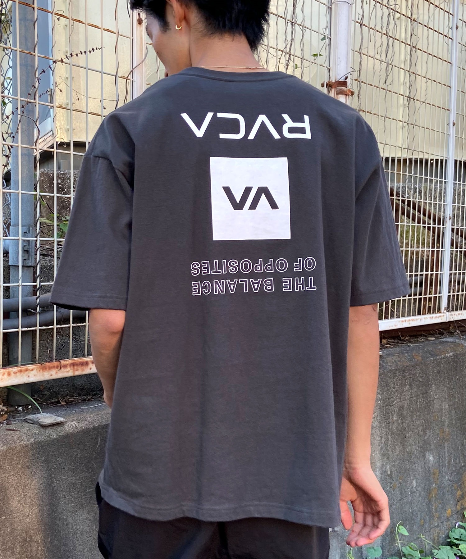 RVCA ルーカ UP STATE TEE メンズ 半袖 Tシャツ オーバーサイズ ボックスロゴ バックプリントT BE041-234(KHA-S)