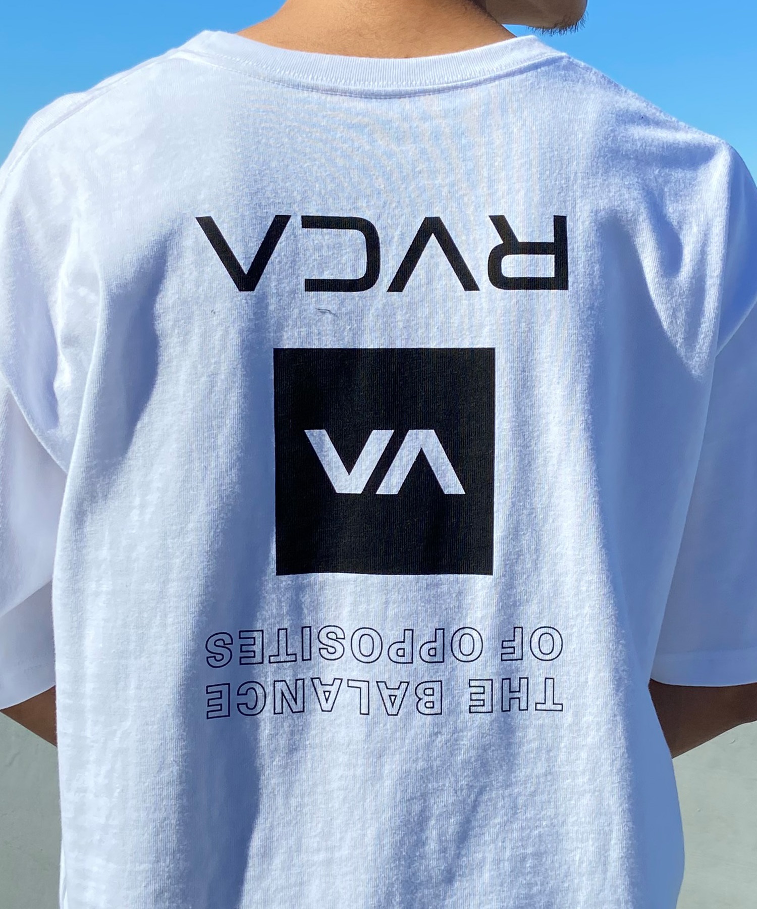 【クーポン対象】RVCA ルーカ UP STATE TEE メンズ 半袖 Tシャツ オーバーサイズ ボックスロゴ バックプリントT BE041-234(SLW0-S)