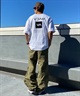 【クーポン対象】RVCA ルーカ UP STATE TEE メンズ 半袖 Tシャツ オーバーサイズ ボックスロゴ バックプリントT BE041-234(WHT-S)