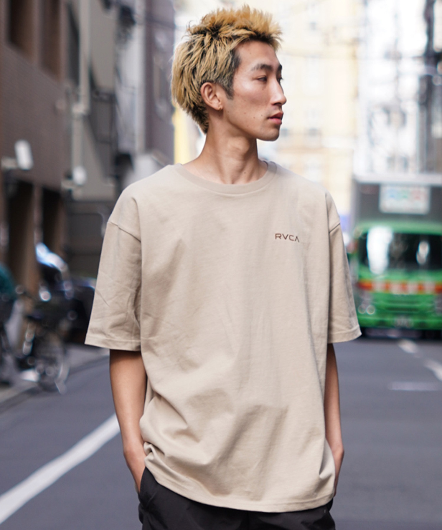 RVCA ルーカ BANDANA BOX ST メンズ 半袖 Tシャツ バックプリント バンダナ柄 ペイズリー柄 BE041-P21(BLK-S)