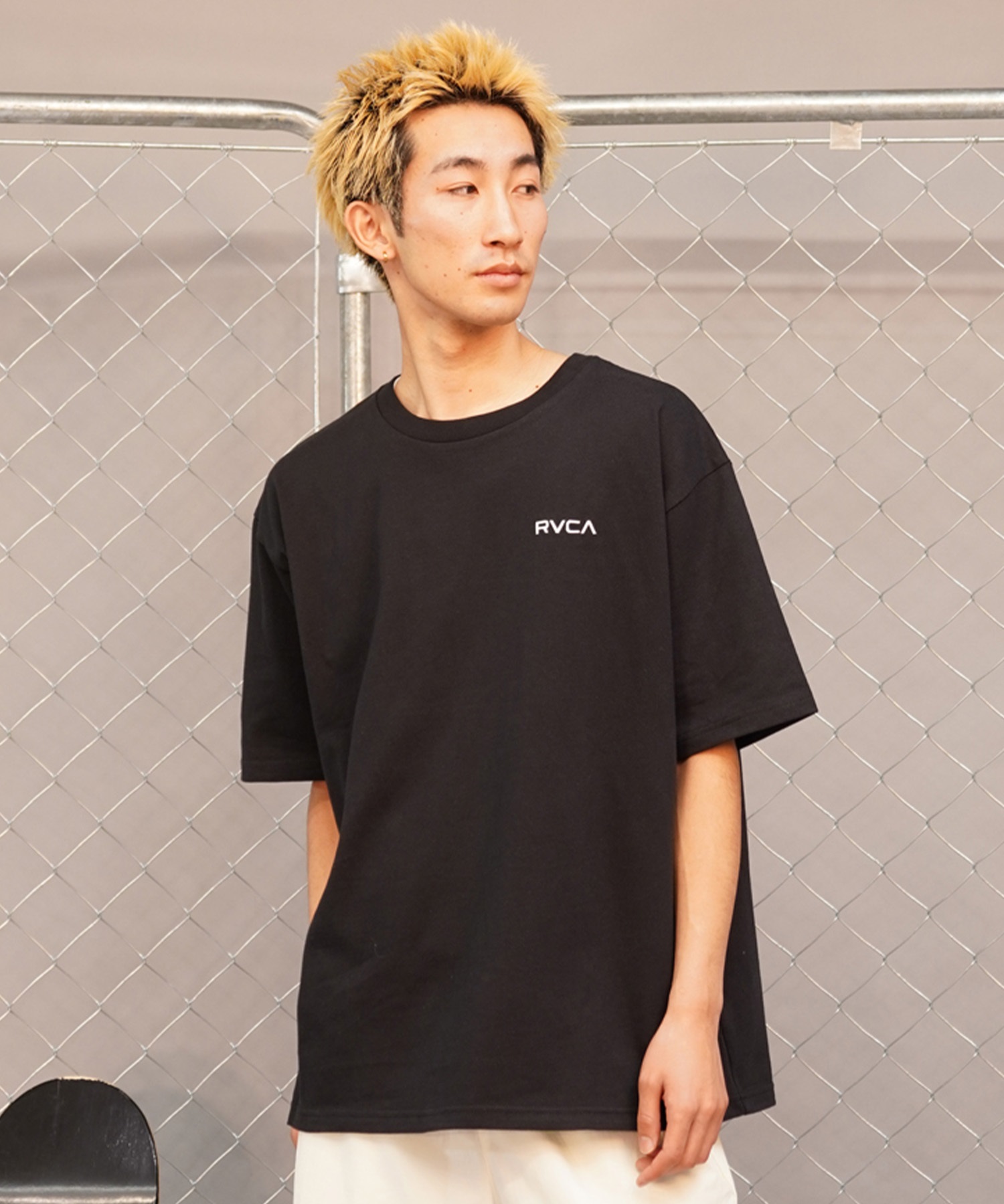 【クーポン対象】RVCA ルーカ BANDANA BOX ST メンズ 半袖 Tシャツ バックプリント バンダナ柄 ペイズリー柄 BE041-P21(PTK-S)