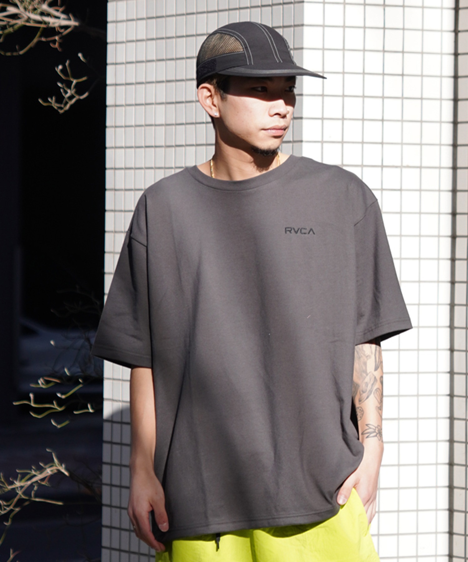 RVCA ルーカ BANDANA BOX ST メンズ 半袖 Tシャツ バックプリント バンダナ柄 ペイズリー柄 BE041-P21(PTK-S)