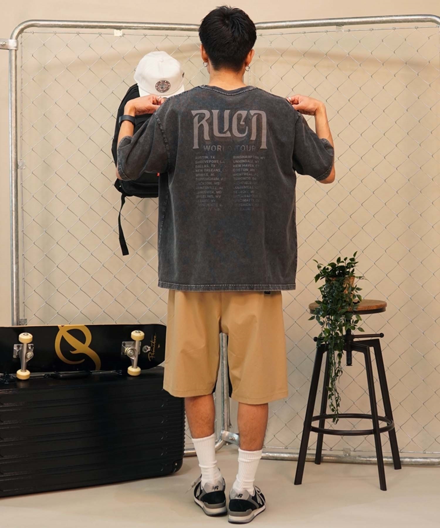 【マトメガイ対象】【ムラサキスポーツ限定】RVCA ルーカ RVCA TOUR TEE メンズ 半袖 Tシャツ バックプリント BE041-P23(WHT-S)