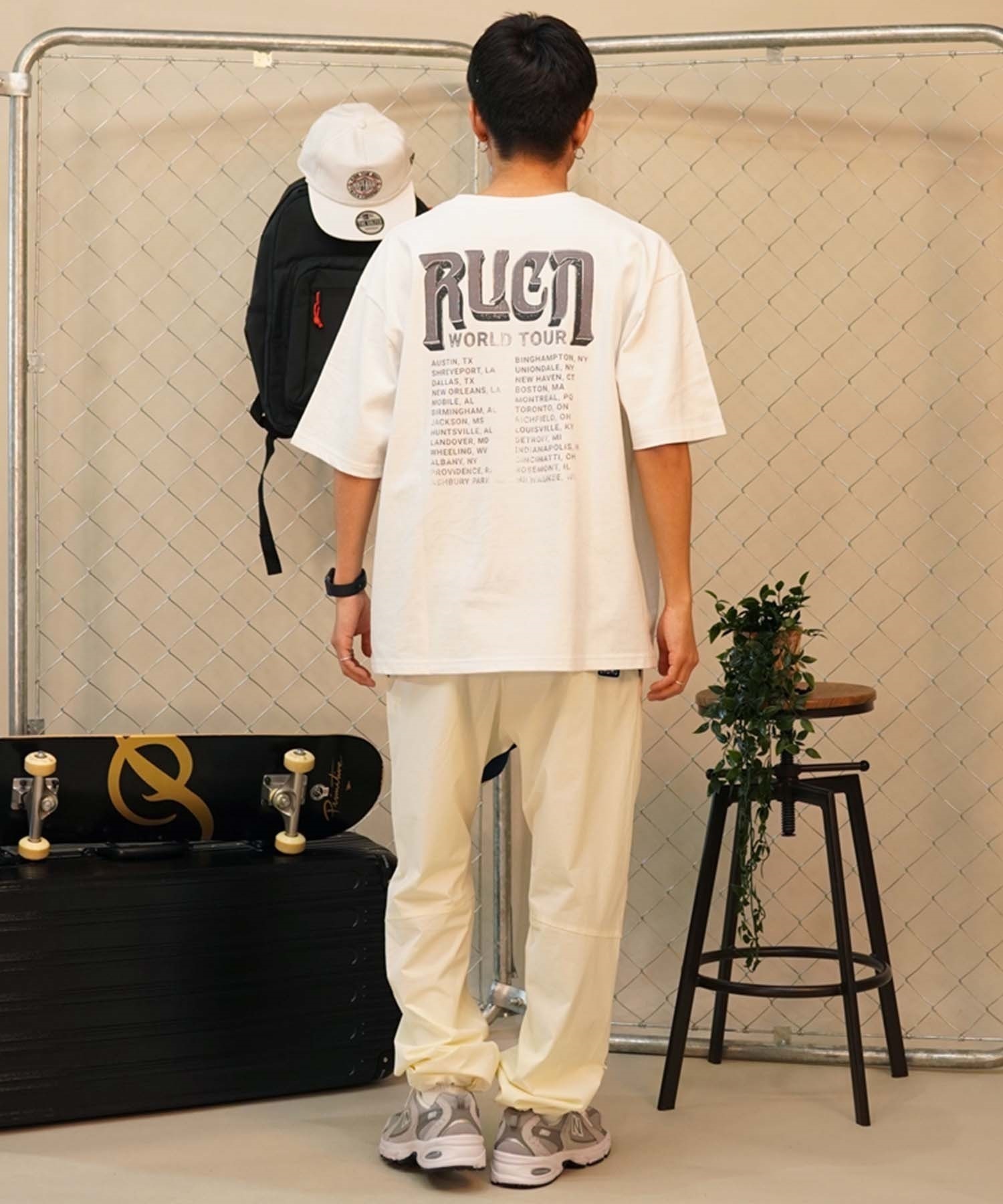 【マトメガイ対象】【ムラサキスポーツ限定】RVCA ルーカ RVCA TOUR TEE メンズ 半袖 Tシャツ バックプリント BE041-P23(WHT-S)