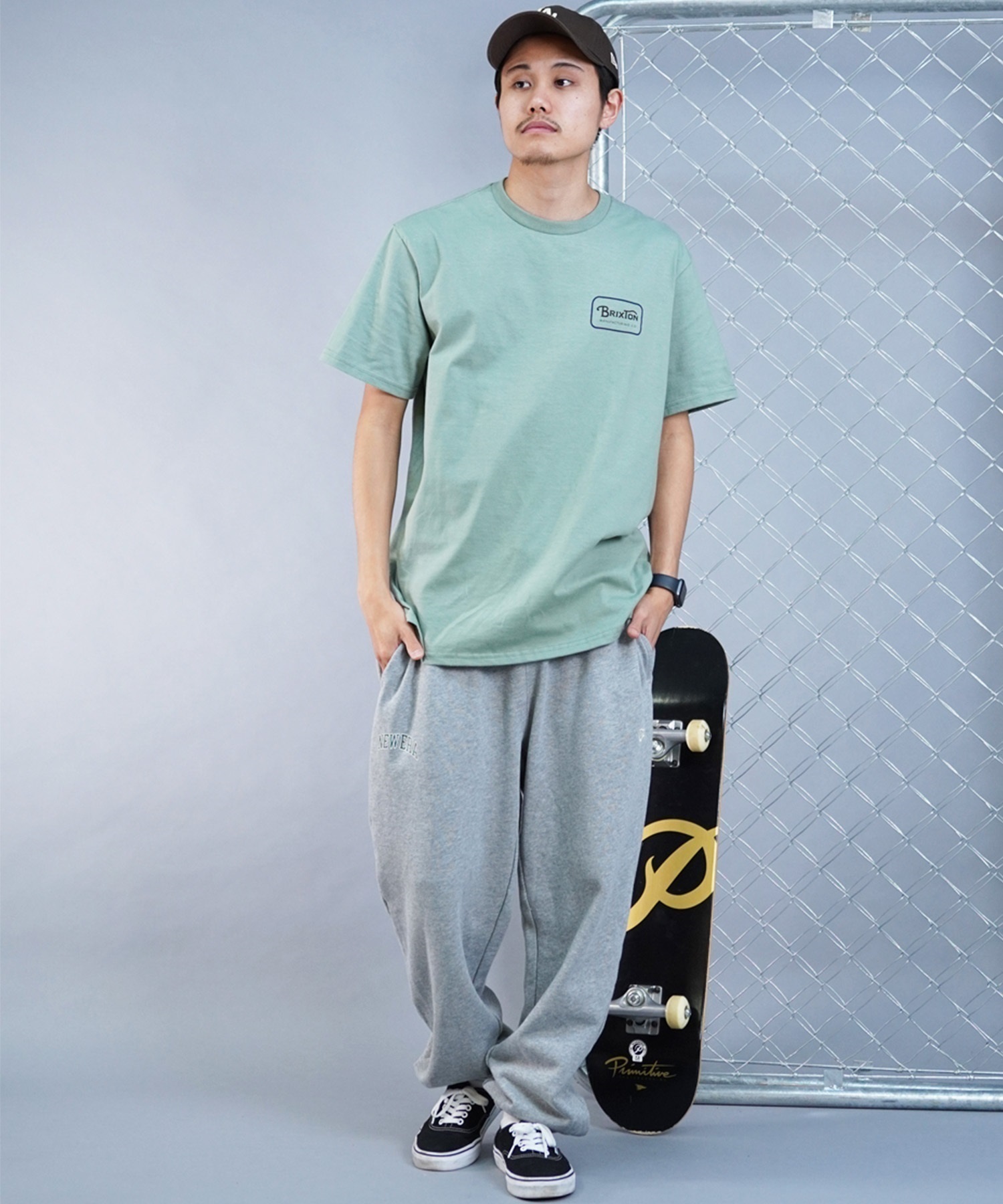 BRIXTON ブリクストン メンズ 半袖 Tシャツ バックプリント ブランド