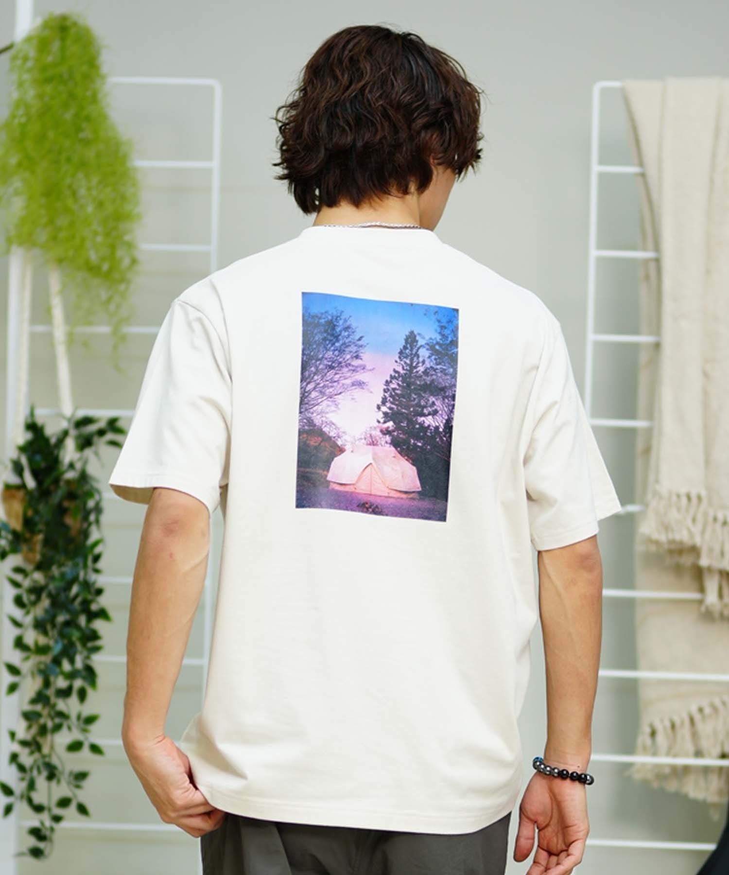 【マトメガイ対象】KEEN キーン メンズ Tシャツ 半袖 フォトプリント ロゴ 吸水速乾 抗菌 1029306 1029307(NAVY-S)